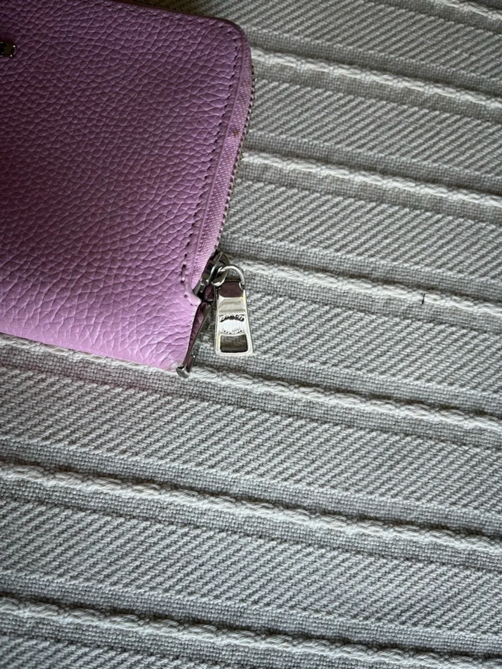 Coach pink double zip wristlet